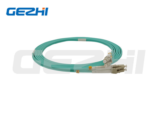 Aqua optique recto 1m de la corde de correction de fibre de 3.0mm OM3 LC LC à plusieurs modes de fonctionnement