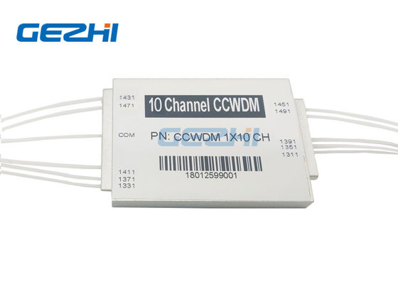 Composants de fibres optiques 1491nm Optique passif 1x10 canaux Compact module CWDM