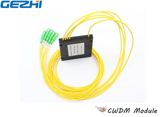 acheter Les ABS jaunes de 1x4 CWDM Mux Demux dactylographient 1270 - la longueur d'onde 1610nm pour la ligne surveillance online manufacture