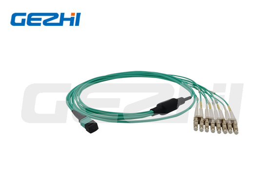 acheter MPO au câble optique d'évasion de corde de correction de fibre multimode des fibres OM3 50/125 de LC 8/12 online manufacture