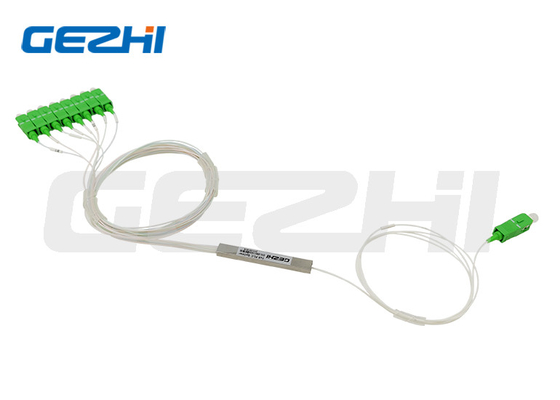 acheter 1x8 Fibre optique PLC Splitter Blockness Tube en acier inoxydable G657A1 connecteur SC/APC dans GEPON, FTTH online manufacture