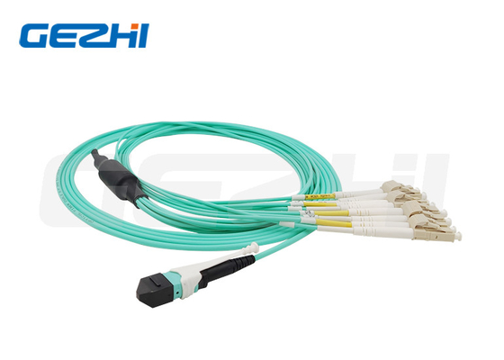 acheter MPO à LC 8 fibres OM3 50/125 Multimode MPO-8 LC câble de rupture du cordon de patch en fibre optique online manufacture