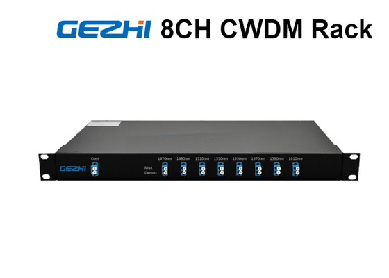 1 duplex optique du multiplexeur LC/UPC de fibre de WDM de RU Rack Chassis pour des liens de CATV
