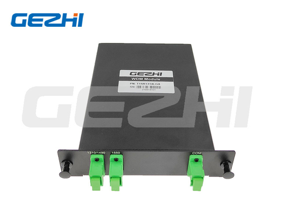 Module optique de cassette du diviseur 1310/1490/1550nm LGX de WDM de filtre gauche de CATV 3 dans GPON, système de FTTH
