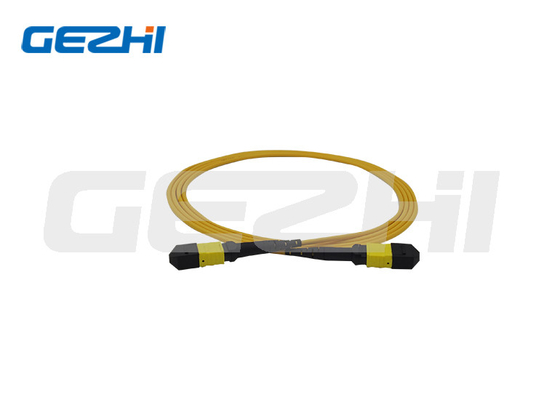 Corde de correction optique de fibre du noyau 8 du noyau MPO-LC de la corde de correction de paquet d'OS2 MPO 12