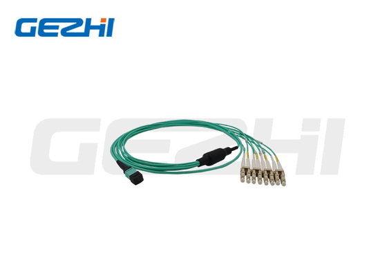 Cable de patch multimode à faible débit PDL MPO OM3 12 Cable de tronc MPO à fibre