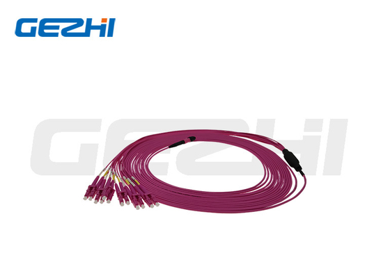 Tresse à plusieurs modes de fonctionnement de corde de correction de la série MPO LC de câble de correction du noyau OM4 de MPO 8