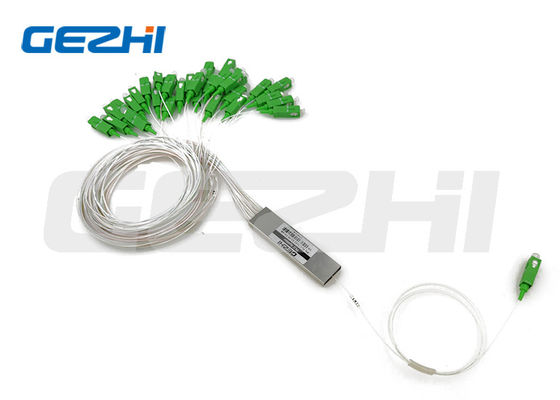 SC APC 1x32 Type de tube en acier à séparateur optique PLC avec fibre G657A1 pour les applications FTTH
