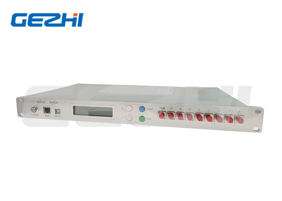 commutateur optique de fibre de 1x8 1x16 rackmount pour la surveillance