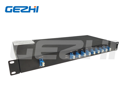1U Chassis Rackmount 1470-1610nm Multiplexeur à fibre 8ch CWDM Mux/Demux LC/UPC SMF-28e ou personnalisé pour les systèmes PON CATV