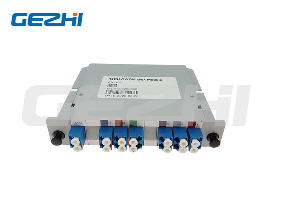 Haut module de la fibre CWDM de l'isolement 12CH MUX pour le passif optique de système de mise en réseau de transport