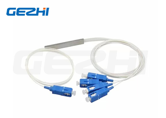1x4 SC UPC 9/125 Um G657A1 0,9 mm câble blanc mini séparateur PLC