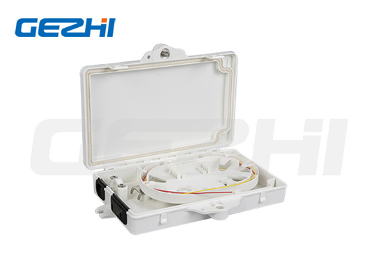 4 Fibre Splicing Boîte de terminaison à fibres optiques 2 Noyau ABS PC Rétardant de flamme en plastique