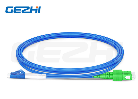 Lc Upc à Sc Apc Duplex Os2 à mode unique câble à fibre de patch à l' intérieur blindé Lszh 3,0 mm
