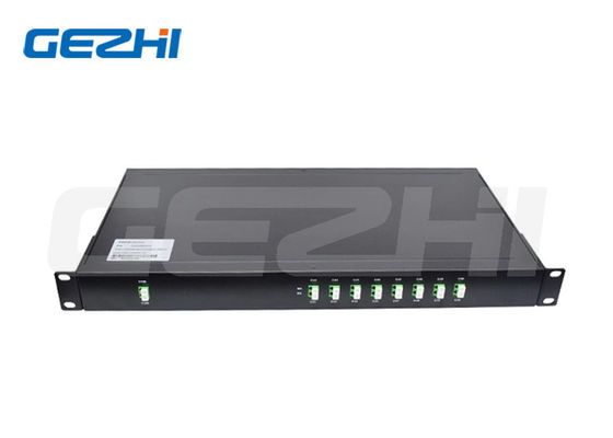 8 canaux DWDM Mux Demux 1U 19' connecteur à support LC/APC Multiplexeur à division de longueur d'onde dense