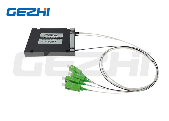 3CH CWDM Mux Module ABS Box avec une longueur d'onde et un connecteur personnalisés