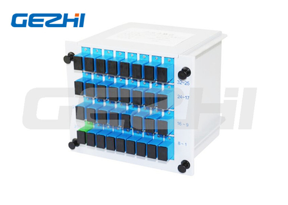 SC APC 1X32 FTTH type d'insertion de séparateur de fibre optique Carte PLC Splitter LGX cassette plc cassette splitter