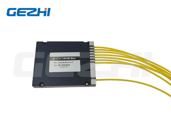 Module CWDM Wdm 6+1CH CWDM MUX FTTX ABS connecteur à fibre unique SC/APC LC/APC