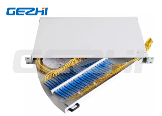 19 pouces 1U Side Pull Out Rack Montage panneau de patch de fibre optique pour le réseau sans fil de centre de données