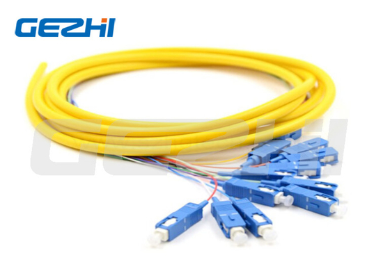 OFNP Jacket 6Cores/12Cores SM SC câble de distribution en fibre optique à queue de cochon Multimode câble en fibre optique