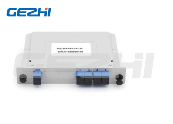 SC/UPC 1*4 Splitter PLC à fibre optique de type insert avec plage de longueur d'onde de fonctionnement 1260 ∼ 1650 Perte de retour 55
