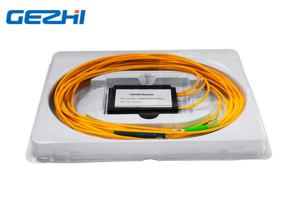 La transmission 1550nm Reflction 1x2 met en communication le module de FWDM
